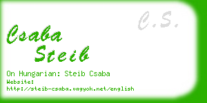 csaba steib business card